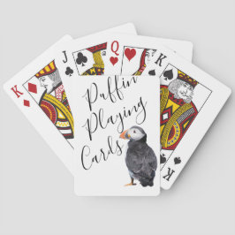 Baralho Puffin na moda preto e branco