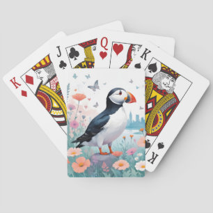 Baralho Puffin Vintage Animal Nature Environment Decor Art