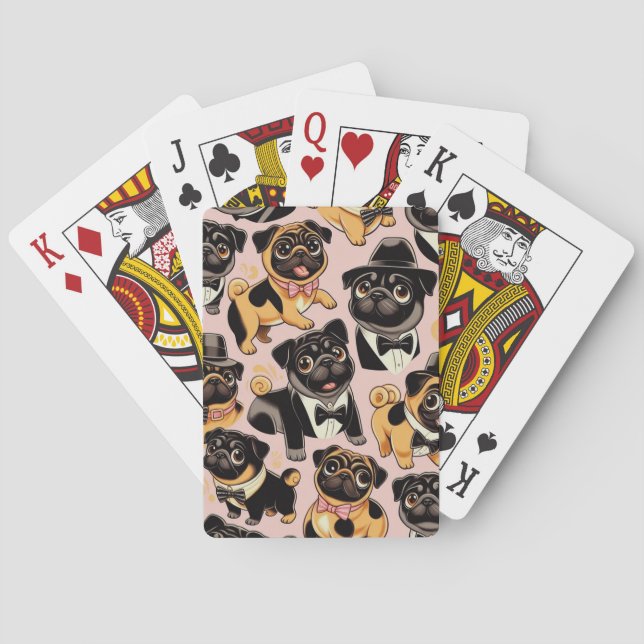 Baralho Pug de Cueca Sem Costura Retroativa (Verso)
