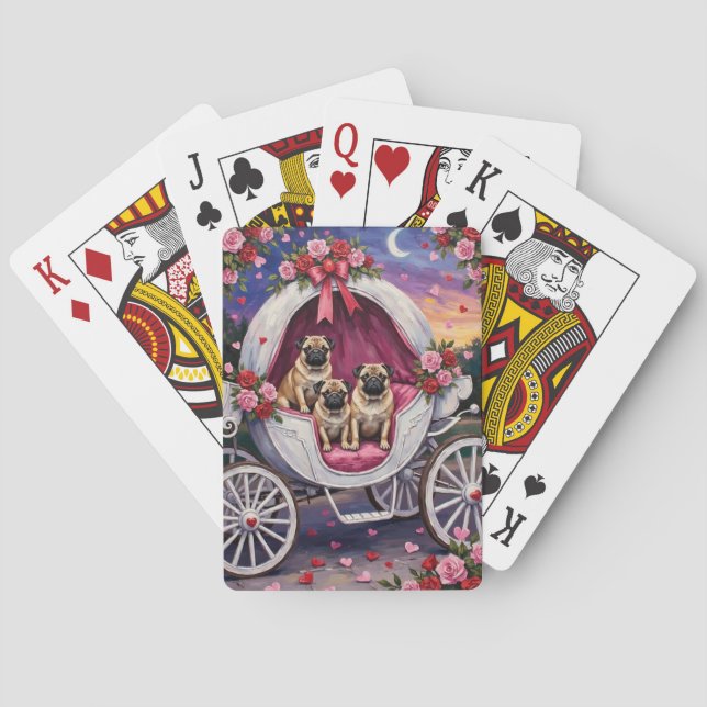 Baralho Pug Dog Valentine's Day (Verso)