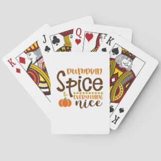 Baralho Pumpkin Spice e Tudo Mais Que Boa Tendência Slogan