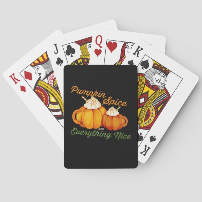 Baralho Pumpkin Spice E Tudo O Que É Bonito Queda Design (Verso)
