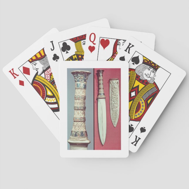 Baralho Punhal Dourado e bainha, tesouro de Tutankhamun, (Verso)