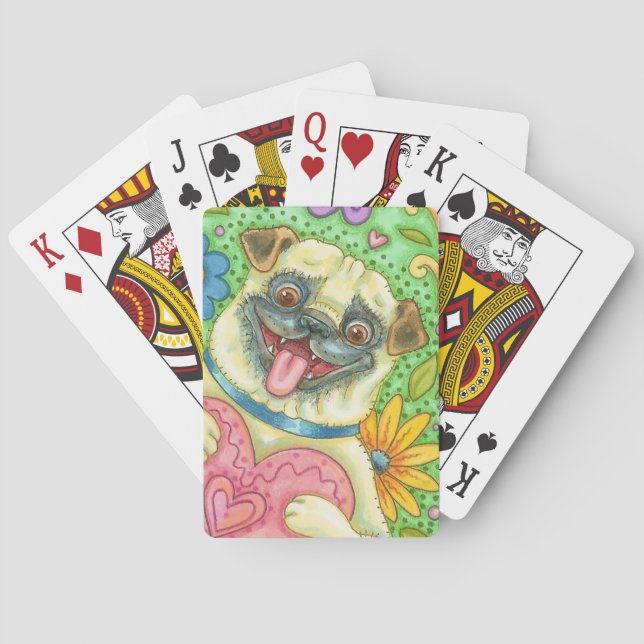 Baralho Puppy Love PUG DOG PLAYCARDS Poker (Verso)