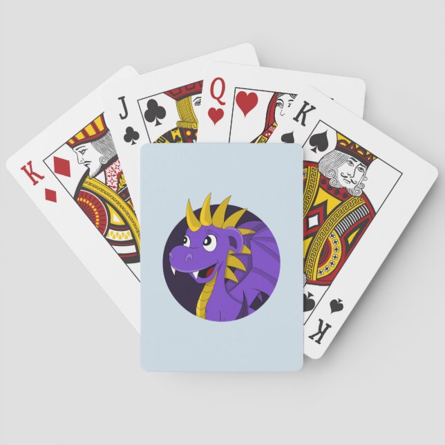 Baralho Purple dragon cartoon playing cards (Verso)