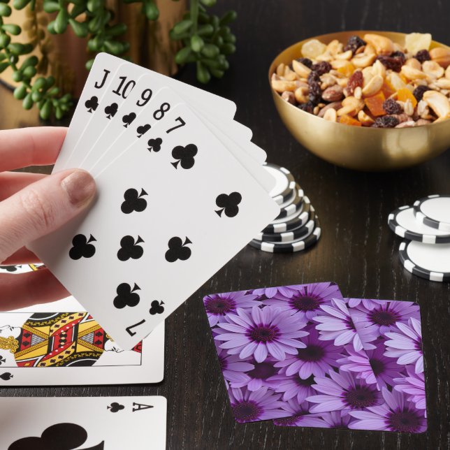 Baralho Purple Flowers Classic Playing Cards (In situ)