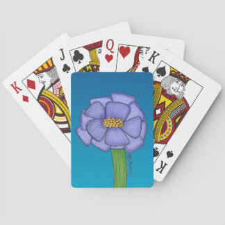 Baralho Purple Square Flower with Blue background