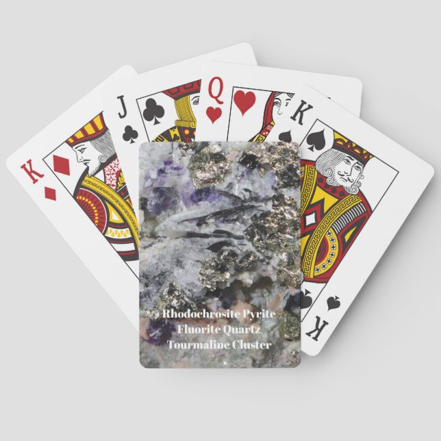 Baralho Pyrite Fluorite Quartz Tourmaline (Verso)