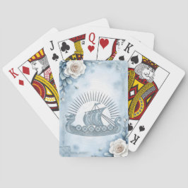 Baralho Quadro Floral com Rosa e Design Celta.