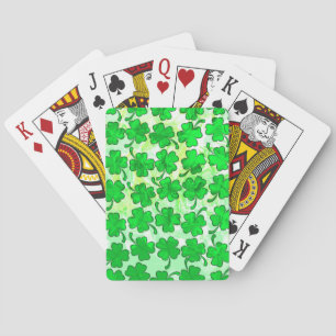 Baralho QUATRO cartões de jogo dos TREVOS da FOLHA