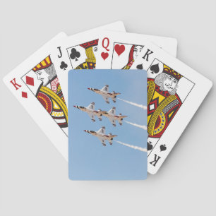 Baralho Quatro Thunderbirds F-16 voam na formação próxi