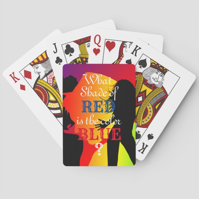 Baralho Que tom de vermelho é azul? (Verso)