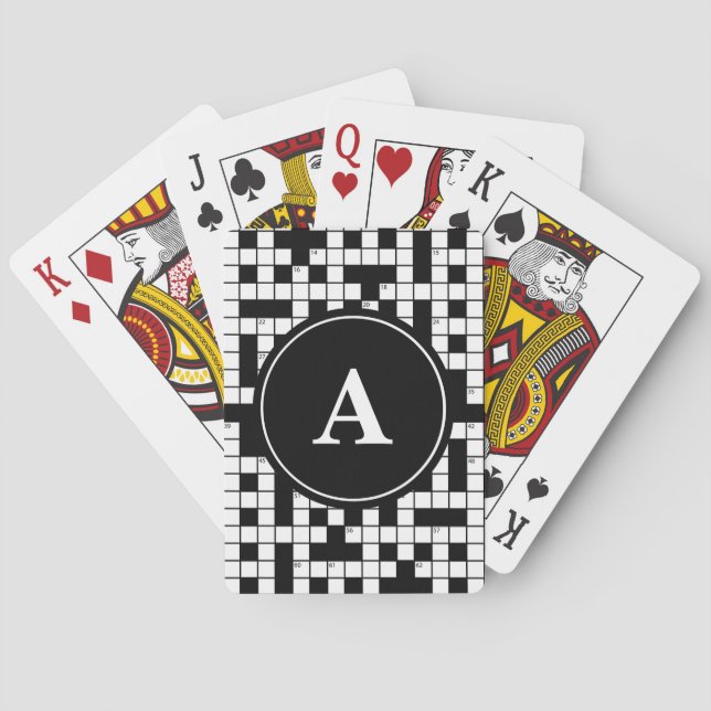 Baralho Quebra-cabeça Monograma de Palavra Cruzada (Verso)