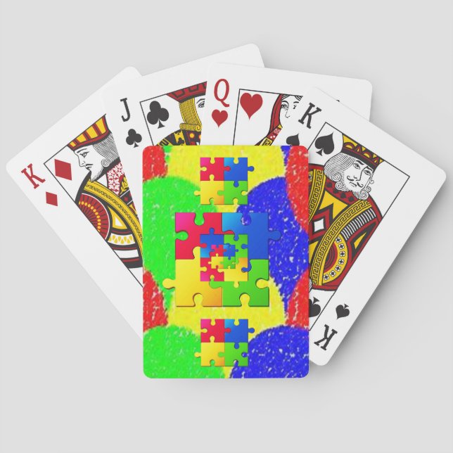 Baralho Quebra-cabeça Reproduzindo Cabeçalho de Placa (Verso)