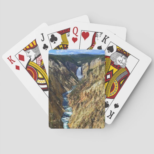 Baralho Quedas de Yellowstone Inferior, Parque Nacional Ye (Verso)