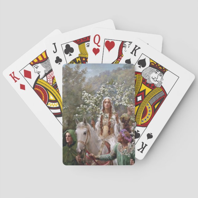 Baralho Queen Guinevere's Maying (by John Collier) (Verso)