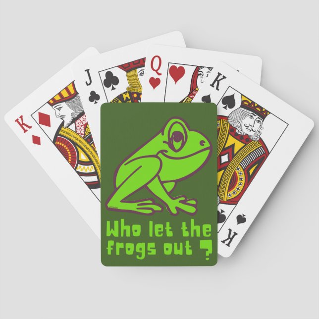 Baralho QUEM DEIXOU OS SAPOS SAIR DO sapo engraçado (Verso)