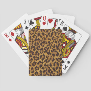 Baralho RAB Rockabilly Estampa de Leopardo Marrom Dourado