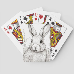 Baralho Rabbit Bunny Peaceful Nature Prairie Sketart