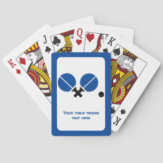 Baralho Rackets de pingue-pongue de mesa e azul-bola