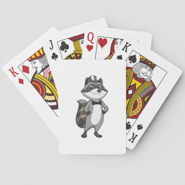 Baralho Racoon como Groom com Tie (Verso)