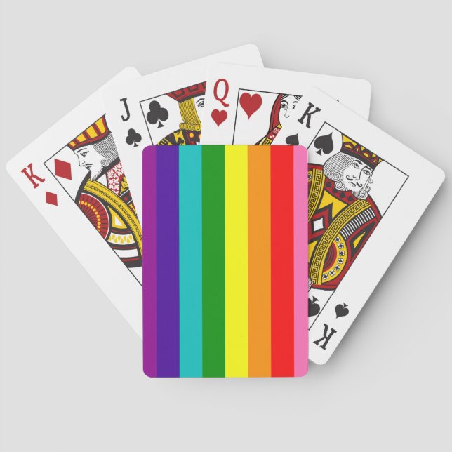 Baralho Rainbow LGBT gay flag Classic Playing Cards (Verso)