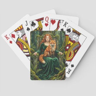 Baralho Rainha Celta da Floresta Arte Fantástica da Raposa