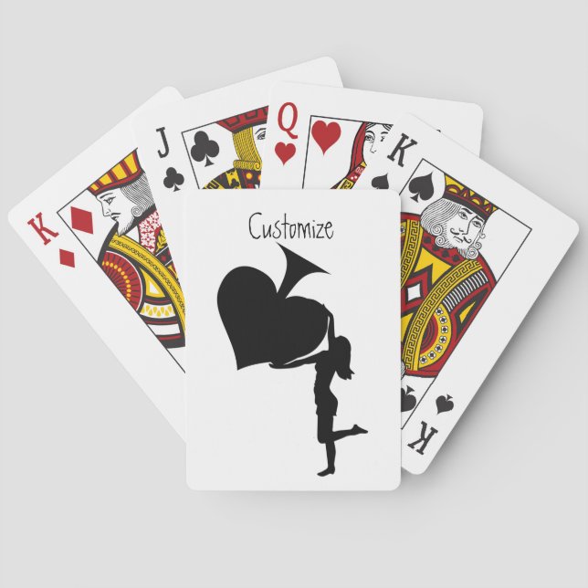 Baralho Rainha de Espadas Segurando o Trovão de Ás Negras (Verso)