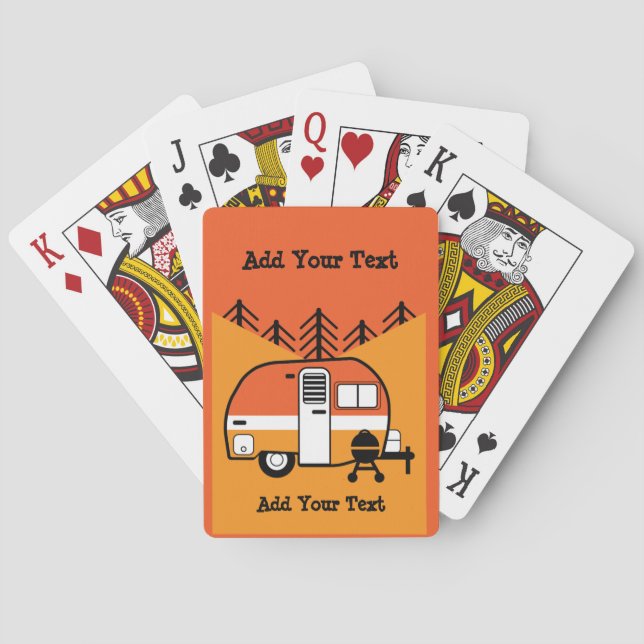 Baralho Rainha do Camper - Engraçado Acampamento RV (Verso)