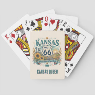 Baralho Rainha do Kansas Rota 66 Noite Boho Americana