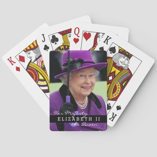 Baralho Rainha Elizabeth da Inglaterra (Verso)
