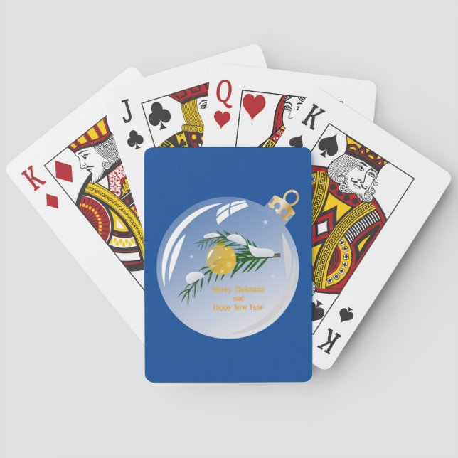 Baralho Ramificação de Natal decorada em bauble (Verso)