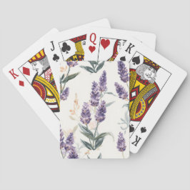 Baralho Ramos de Lavanda Aquarela Botânica Floral Roxa