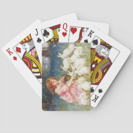 Baralho Rapariga alimentando os coelhos (por Frederick Mor