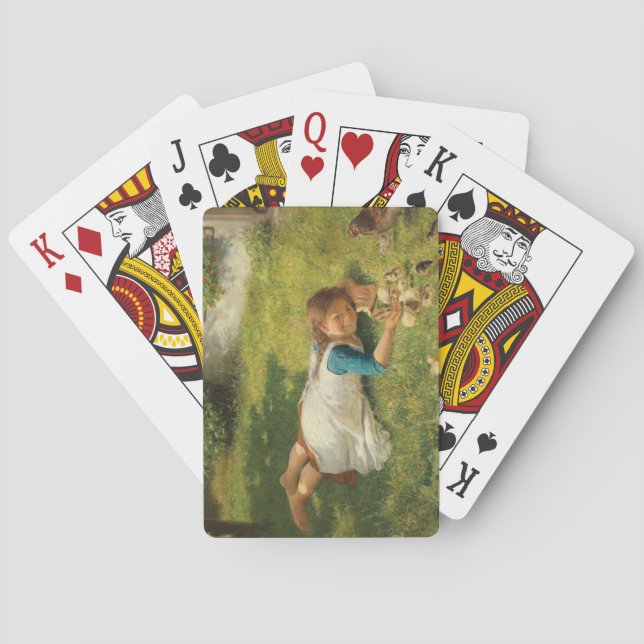 Baralho Rapariga Brincando com Pintinhos (Galinha e Galinh (Verso)