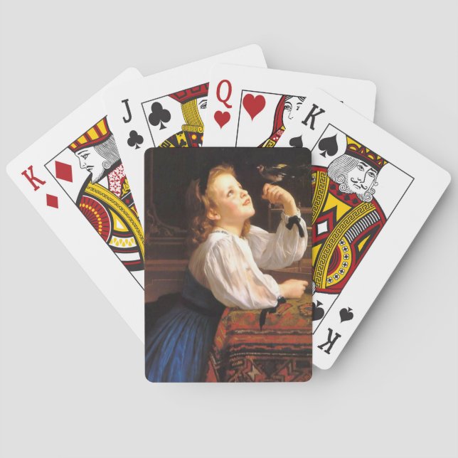 Baralho Rapariga com um Pássaro (por William-Adolphe Bougu (Verso)