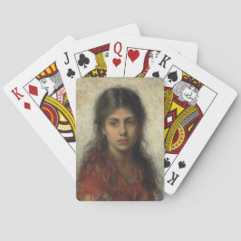 Baralho Rapariga com um Saco Vermelho (por Alexei Harlamof