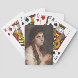 Baralho Rapariga Elegante com Mãos Dobradas (Arte Vintage)