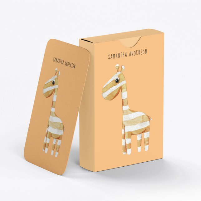 Baralho Rapariga Laranja De Bela Moderna Com Nome (Criador carregado)