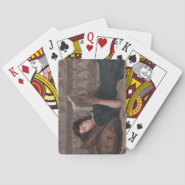 Baralho Rapariga lendo um livro (reformulando em um mergul