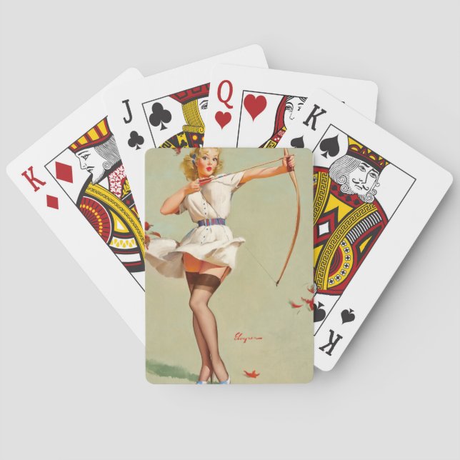 Baralho Rapariga Pin-Up da Archery (Verso)