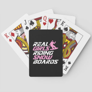 Baralho Raparigas Real Andando Snowboards