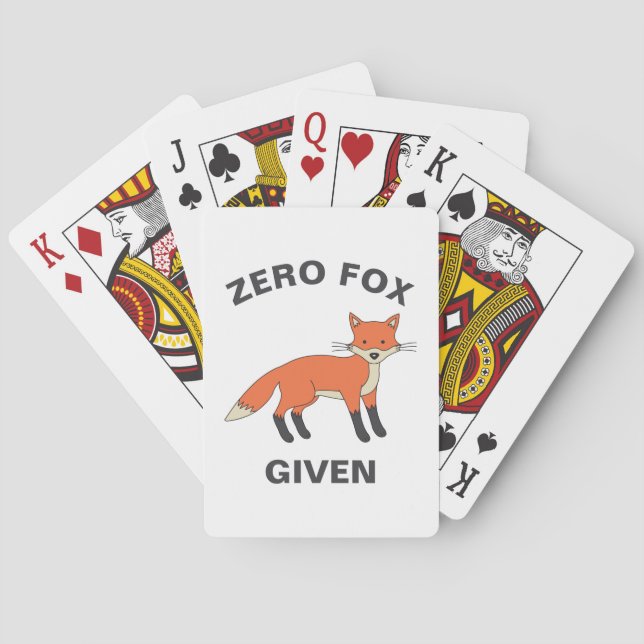 Baralho Raposa Zero Dada Engraçada Animais Selvagens De Sa (Verso)