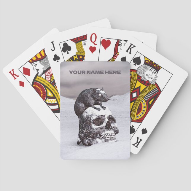 Baralho Rato no crânio na neve (Verso)