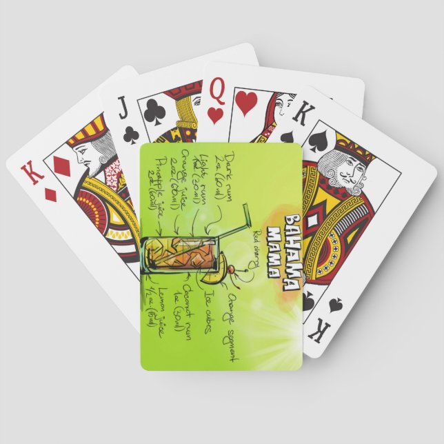 Baralho Receita de coquetel Bahama (Verso)