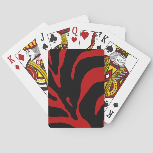 Baralho Red Abstrato Zebra Stripes (Verso)
