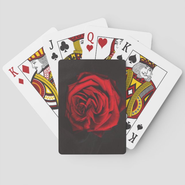 Baralho Red Flower, Rosa de cartas de jogar, jogos (Verso)