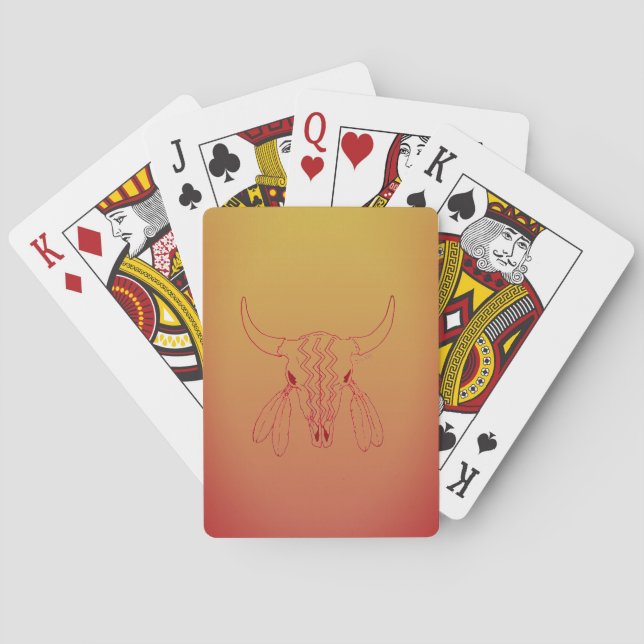 Baralho Red Ghost Dance Buffalo Poker jogar cartas (Verso)