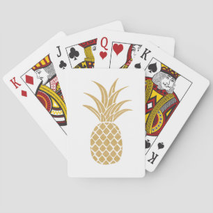 Baralho Regal Dourado Pineanás Jogando Cartão De Casamento