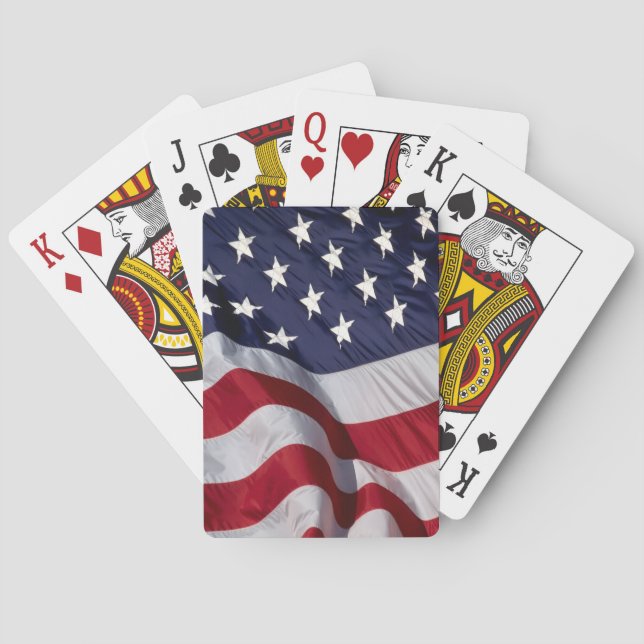 Baralho relógio de parede da bandeira americana (Verso)